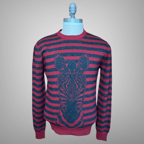 Hermes NWT Mens Crewneck Zebra Sweater EU Size S Wool Cashmere - Picture 3 of 10